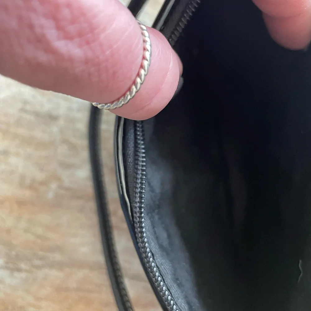 Black Leather coach wristlet - Picture 6 of 9